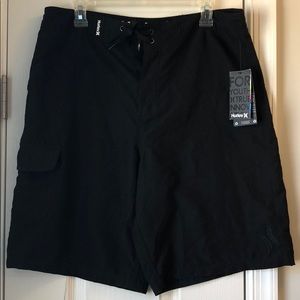 Men’s All Black Hurley Swim Trunks